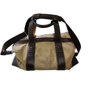 Coach #F70424 Tan and Brown Duffel Bag